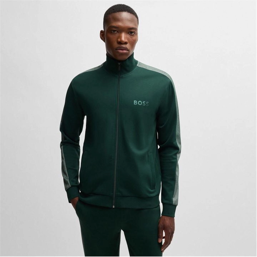 Hugo Boss Foil-Printed Logo Track Jacket - Green